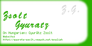 zsolt gyuratz business card